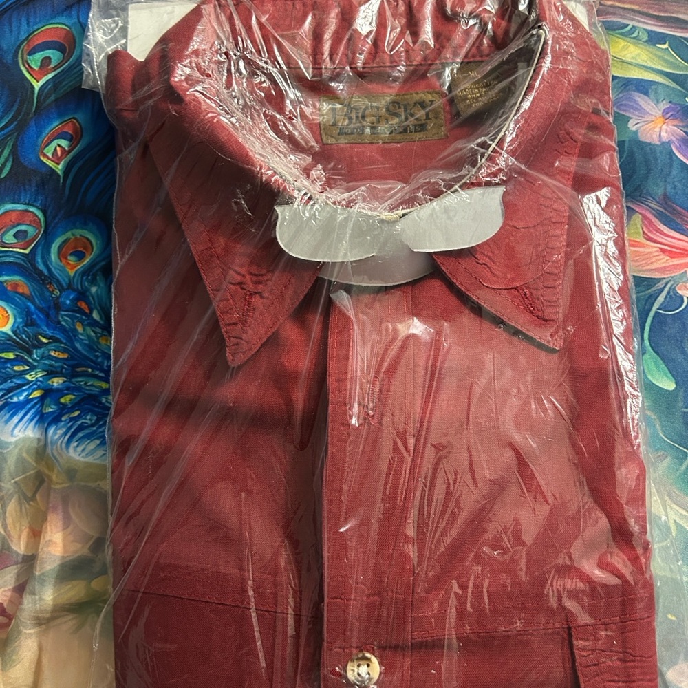 Big Sky Outfitters Red Cotton Shirt